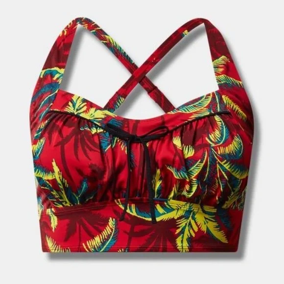 Torrid NWT Retro Wireless Ruched Cups Bikini Top and Bottom Set - Picture 6 of 9